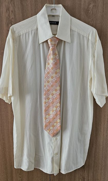 Garnitur Garanti,marynarka, spodnie,  koszula, krawat, r.M, wzrost 176