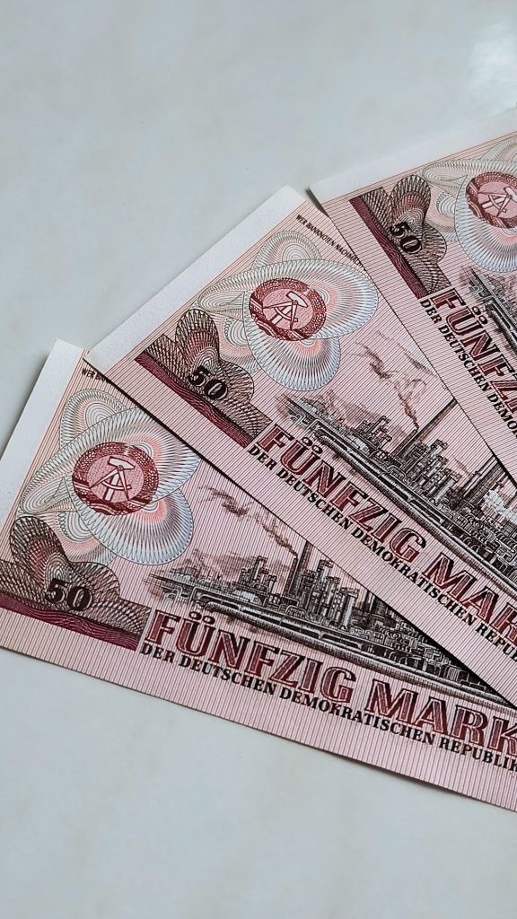 Super seria, banknoty DDR nominał 50 marek stan UNC