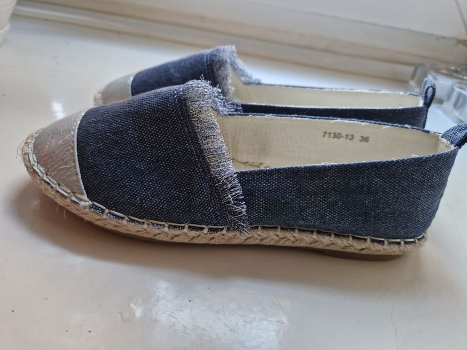 Jeansowe espadryle