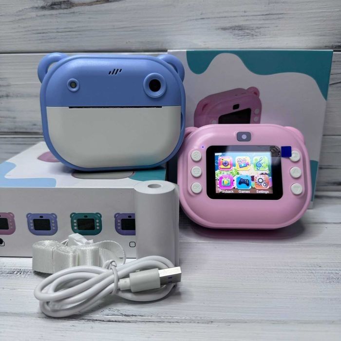 Дитячий фотоапарат миттєвого друку, 24 Мп, термопринтер