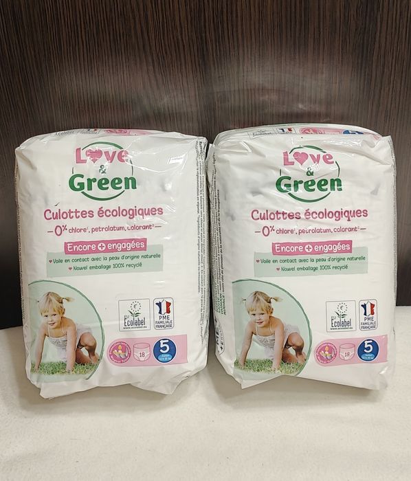 Love&Green Pieluszki Hipoalergiczne rozmiar 5/ 12-18kg 18 szt x 2 op