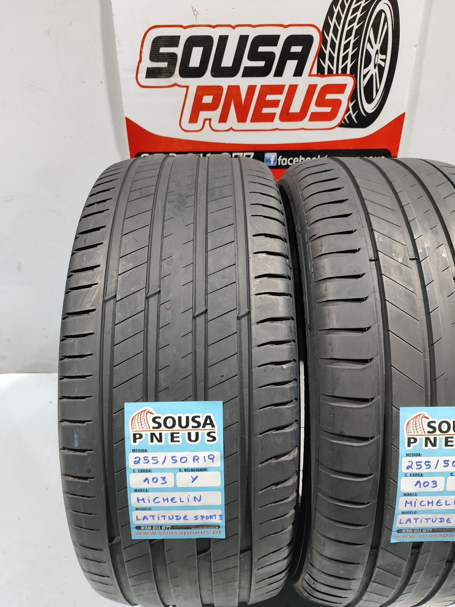 2 pneus semi novos 255-50R19 Michelin - Oferta dos portes