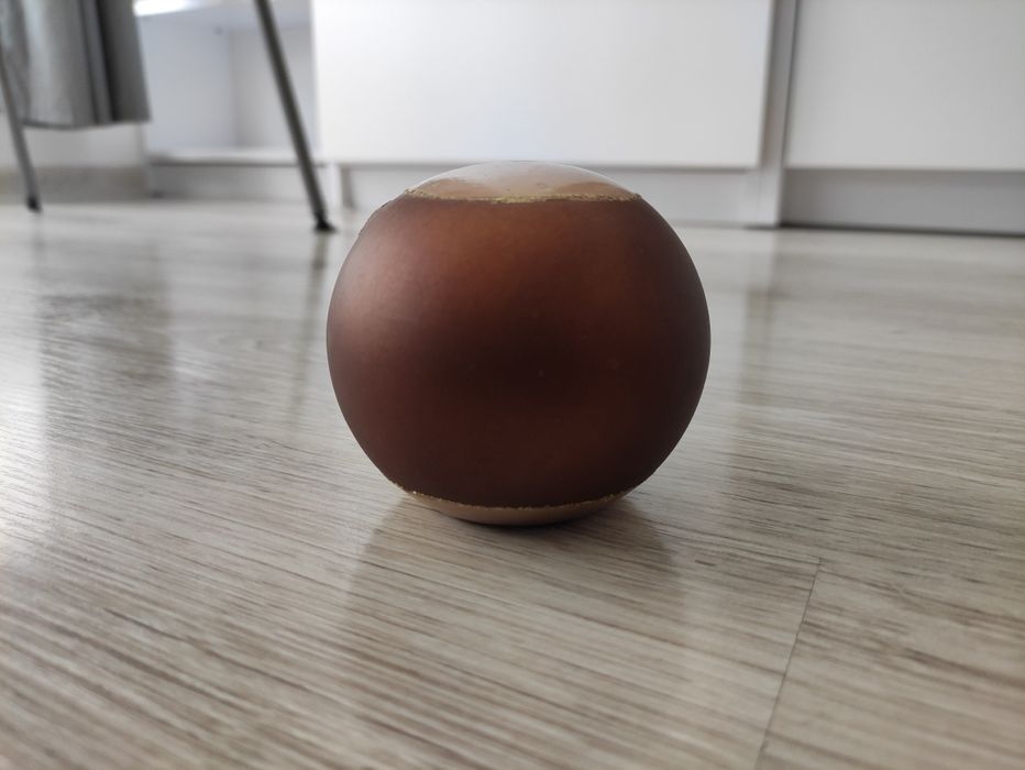 Ozdoba świąteczna kula brązowa ceramiczna choinka gwiazdy