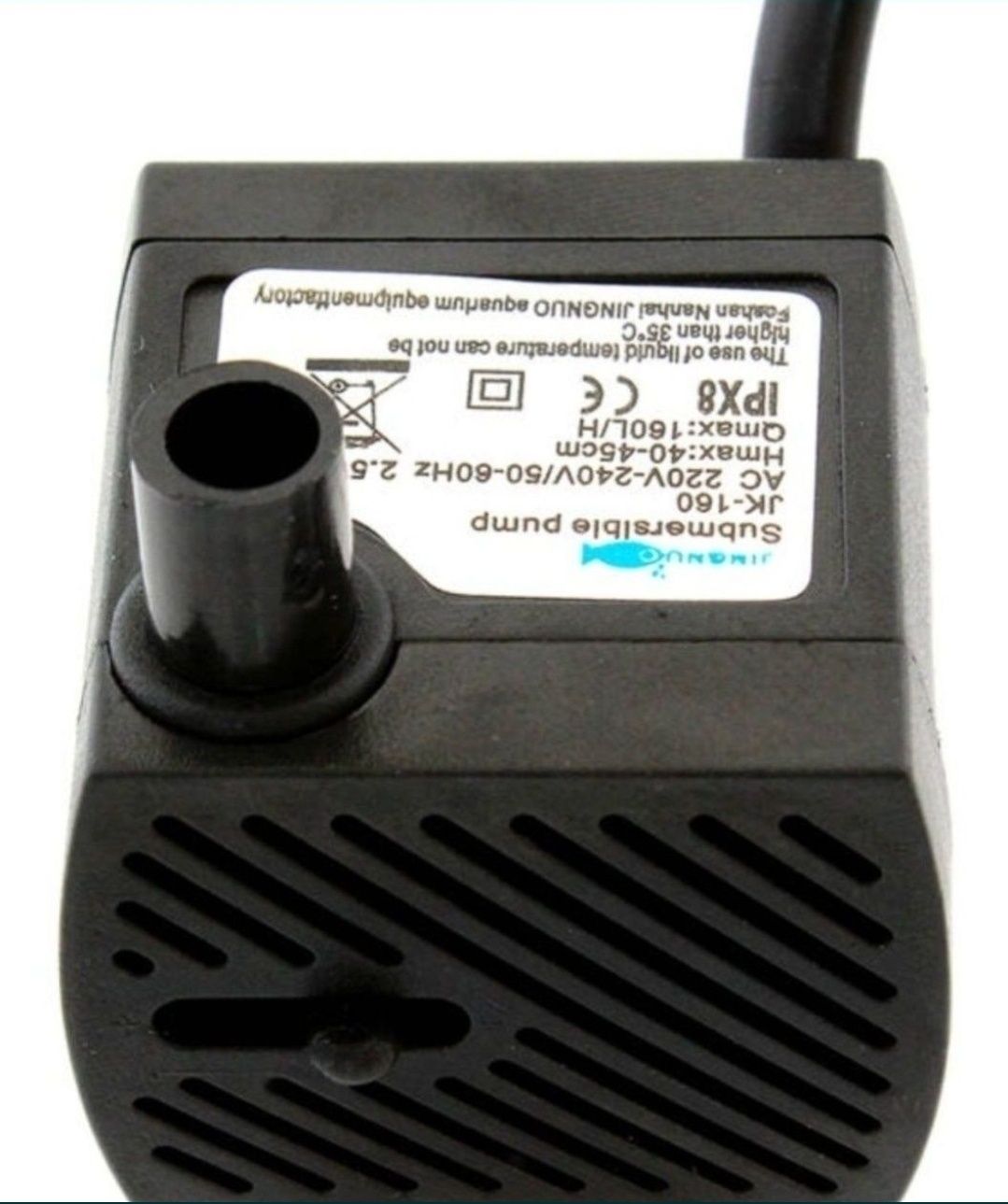 Nowy NAPOWIETRZACZ Pompka do Akwarium 160L/h 2w1 czarna