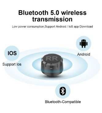 TPMS Система моніторингу тиску в шинах Bluetooth 5.0