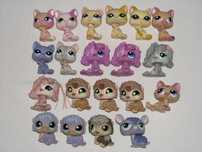 LPS kotek, piesek, jeż - littlest Pet shop - Unikat z 2008r