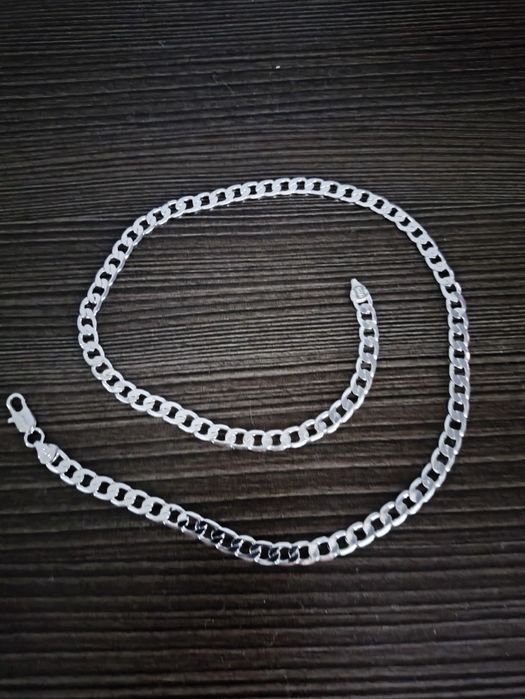 Łańcuszek srebrny męski 60 cm, waga 26,51g.
