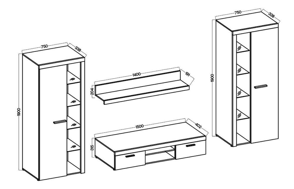 Meblościanka RUMBA XL