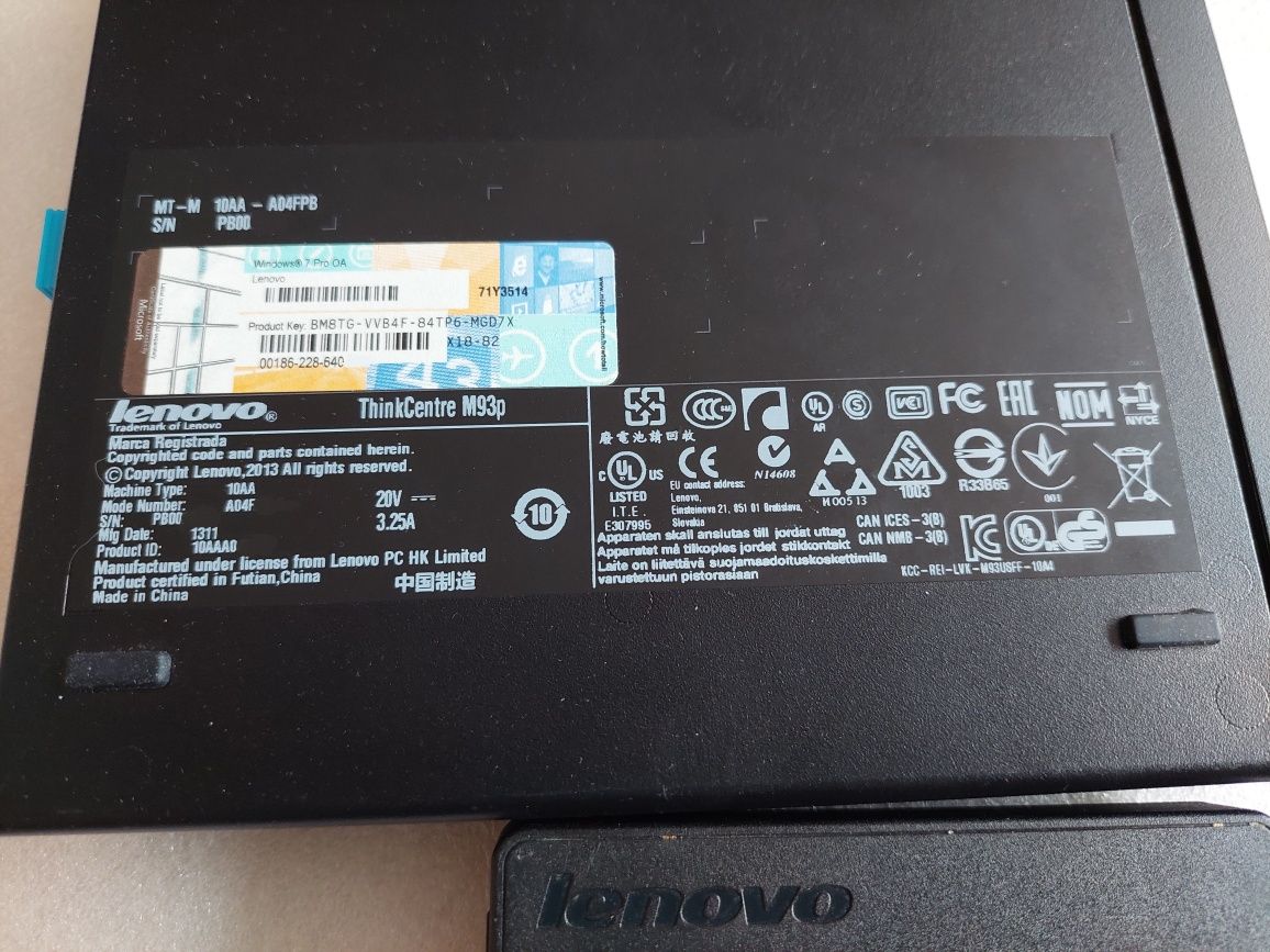 Lenovo ThinkCentre Tiny M93p/Core i5/ SSD 256GB/ 8GB Ram