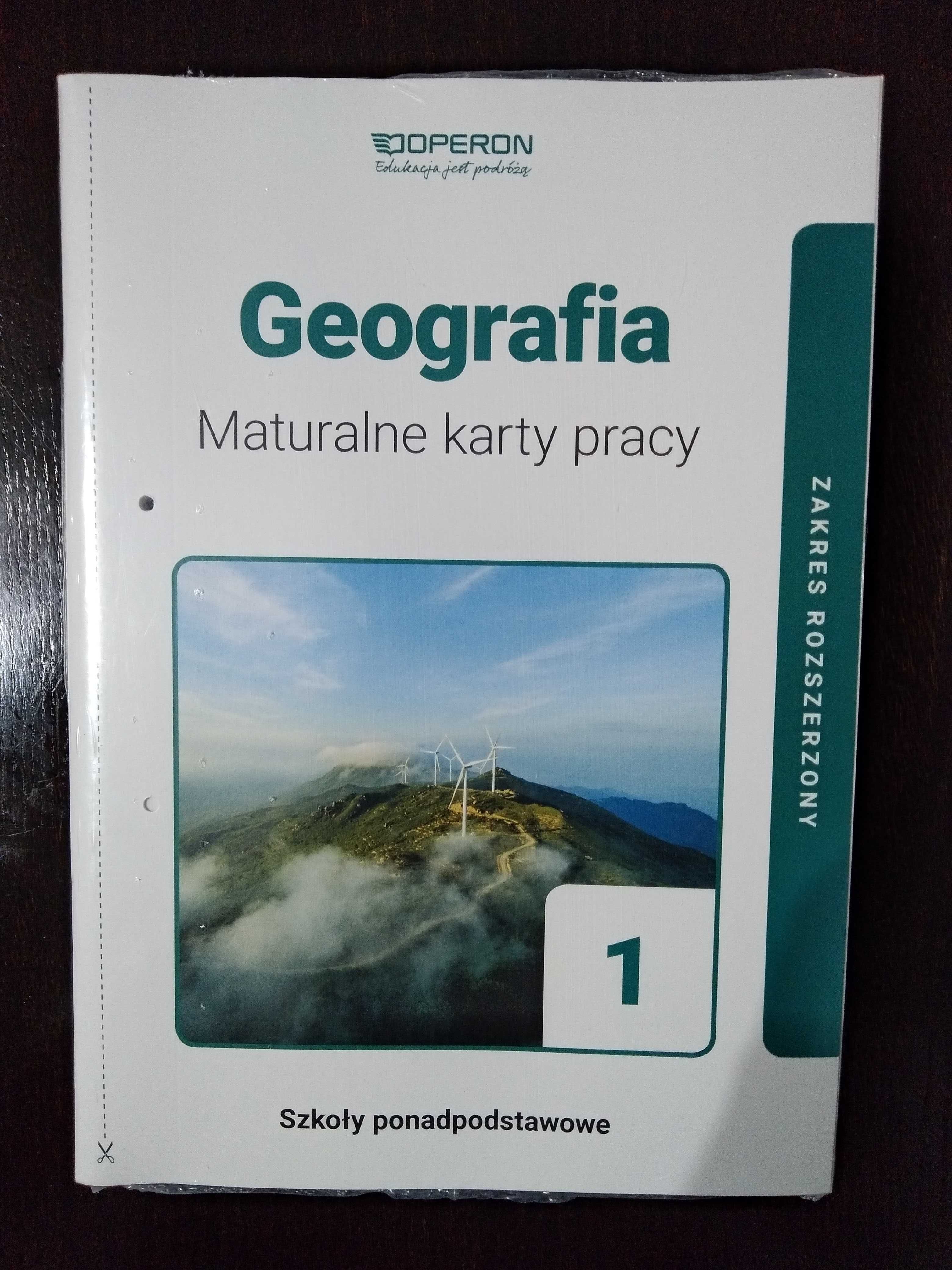 Geografia 1 - Maturalne Karty Pracy. Wydawnictwo Operon. Nowe.