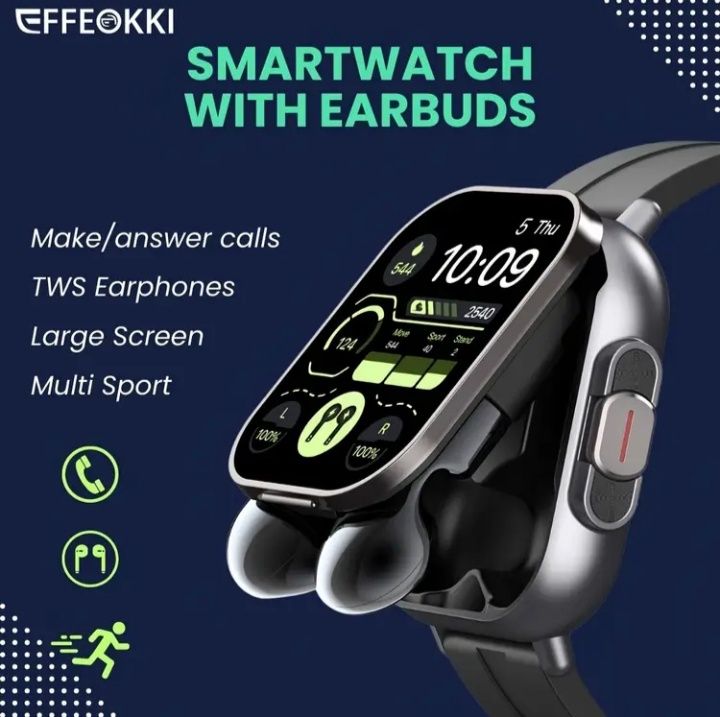 Smart Watch com Auscultadores Bluetooth
