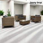 Komplet meble ogrodowe /Sofa + fotele + stół / Technorattan / 3 kolory