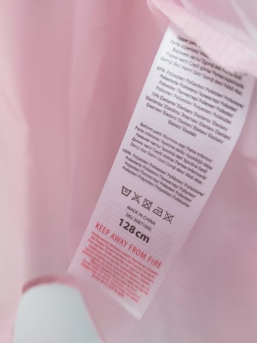 Różowa sukienka strój na tańce balet Myszka Minnie 128