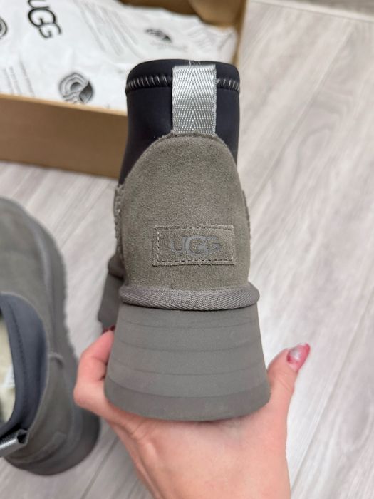 Ugg classic mini dipper grey, жіночі угги ciрі Ugg mini dipper