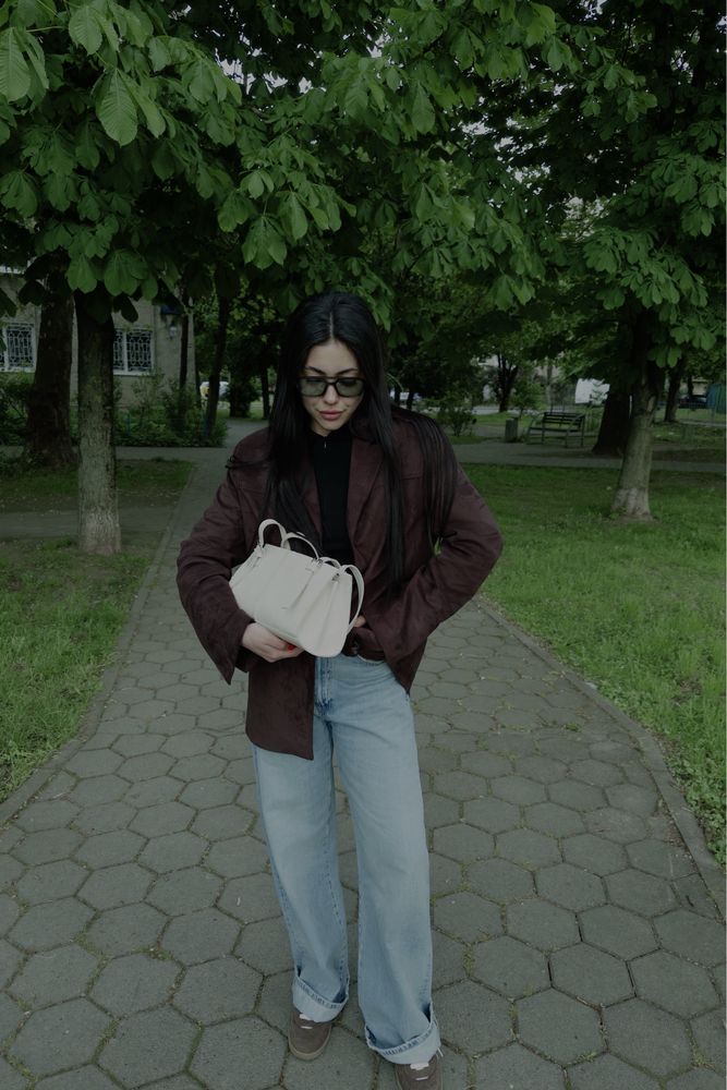 Жакет шоколадний із замші, Cici Coco