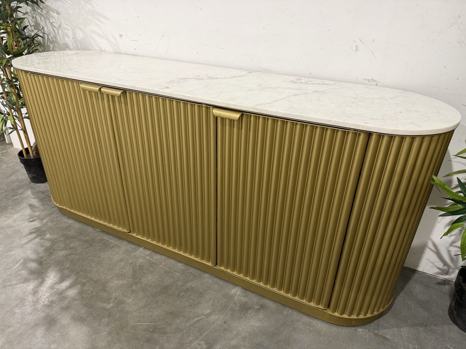 Designerska metalowa komoda włoska marmur super stan dowóz wysył