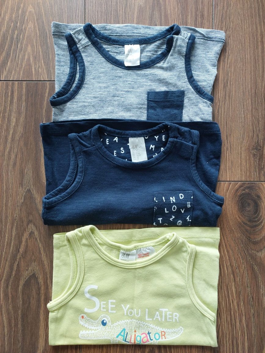 Koszulki topy H&M rozm. 68