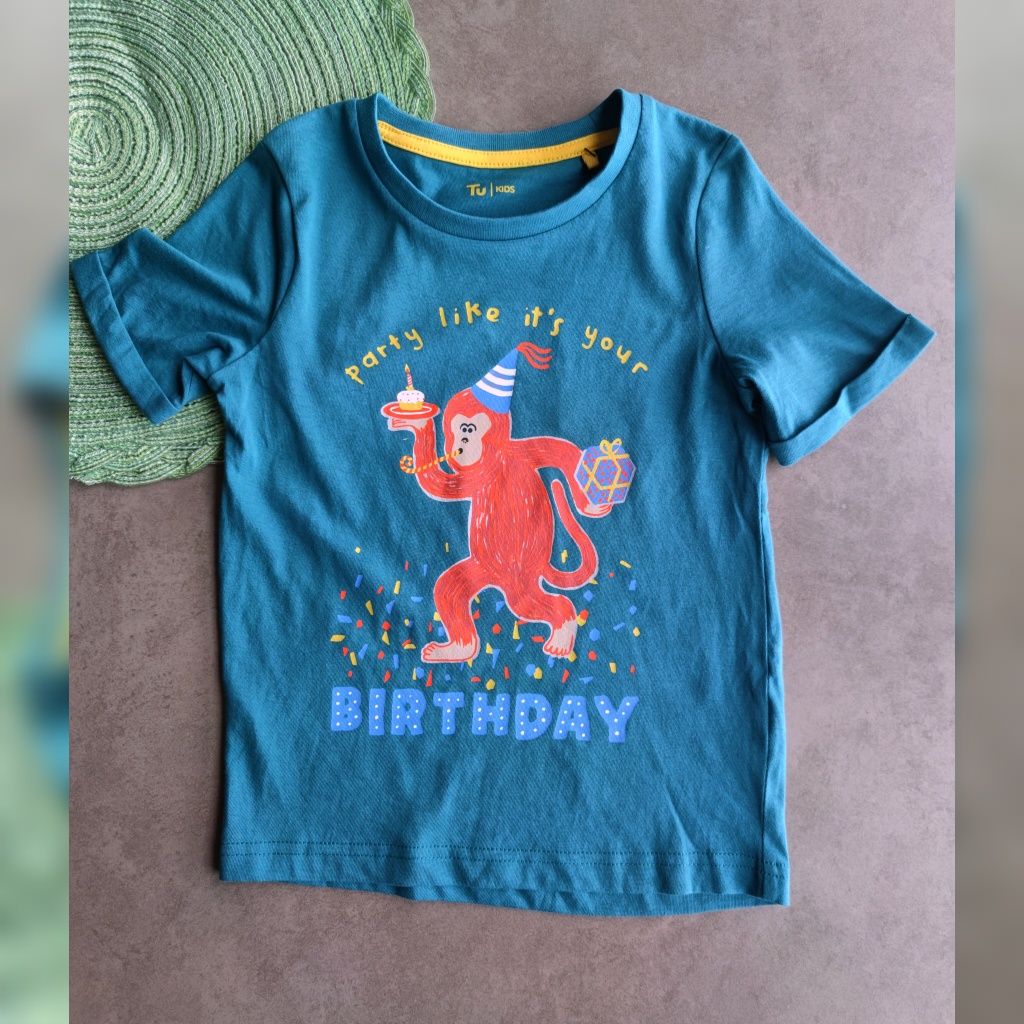 Святкова футболка на день народження з цифрою на 1 рік 2 роки 3 монстр