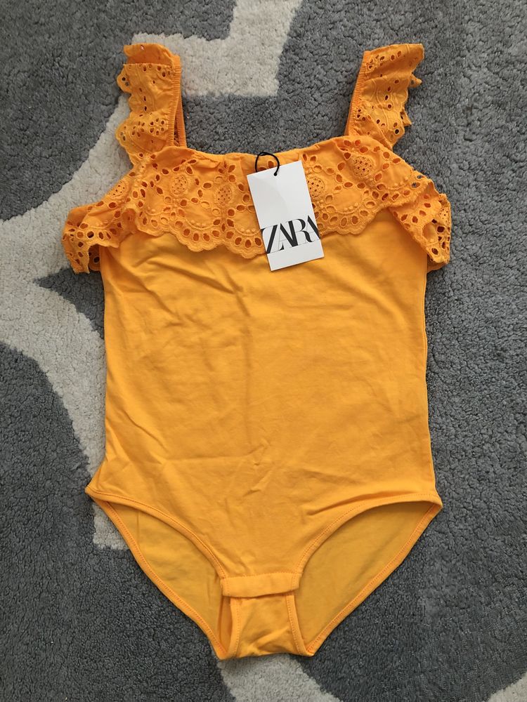 Zara - musztardowe, pomaranczowe body 164 /13 lat