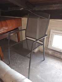 Krzesło ogrodowe metalowe solidne wygodne