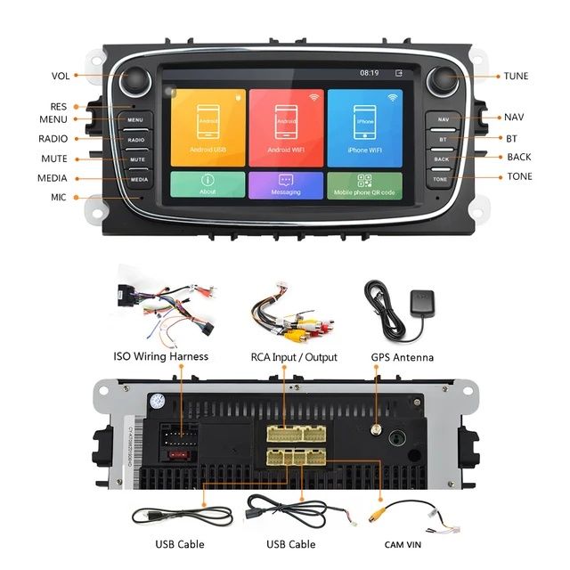 Rádio android 13 2din Ford gps wifi Mirrorlink Bluetooth SELADO
Rádio