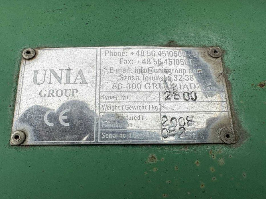 Мульчувач UNIA Kornik XL 2800 – фермер продає, без прикрас, 2.8 м