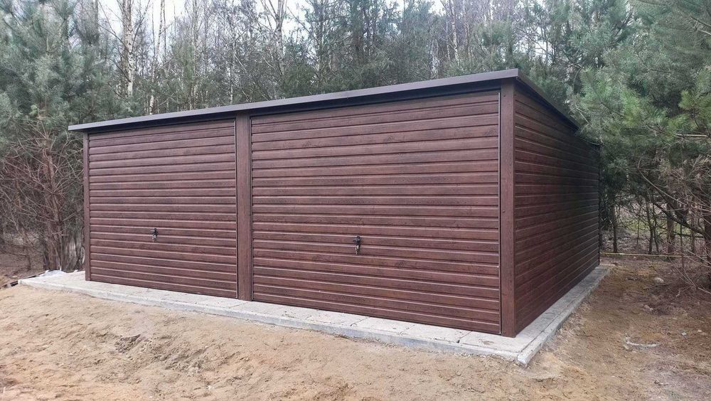 SUPER OKAZJA! Garaż Blaszany 6x5 Drewnopodobny, Klasa Premium!