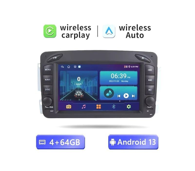 AUTO RADIO GPS ANDROID 13 PARA MERCEDES W639 03-06 W203 00-04 W168 98-02 W209 98-05 W463 98-06