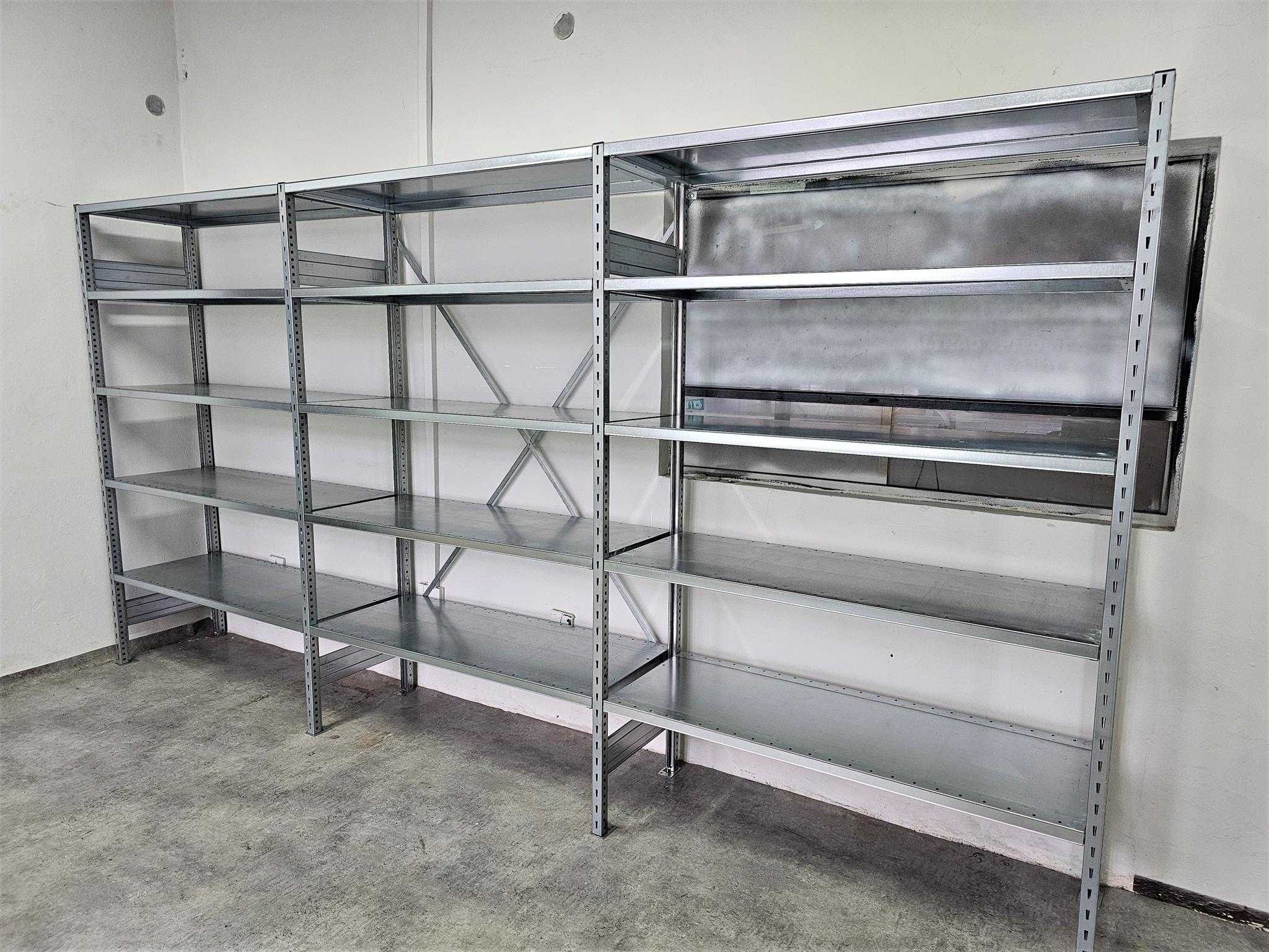 Regał Magazynowy 50x200x400cm/15p Metalowy Ocynkowany Półkowy Garażowy