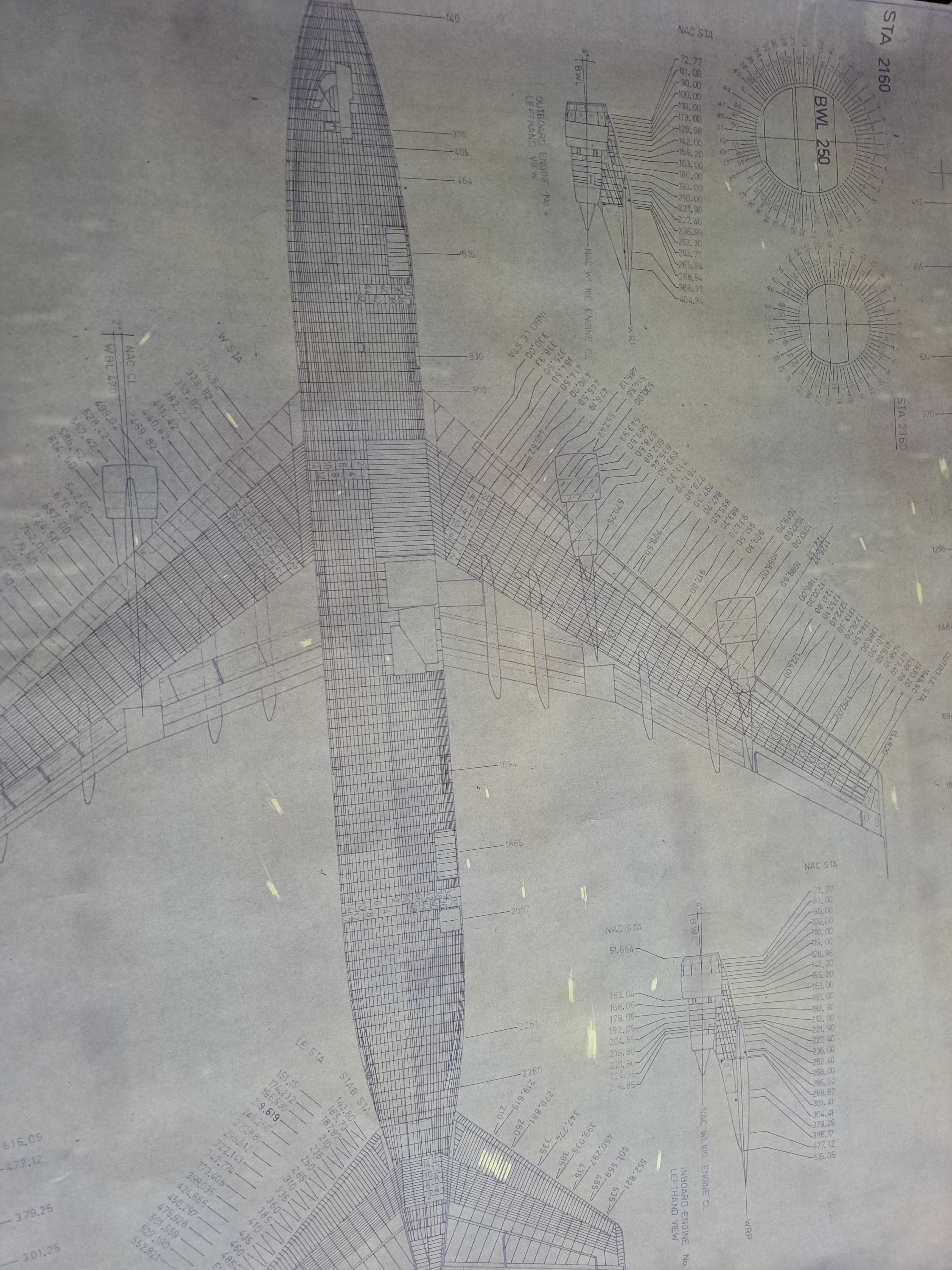 "Poster" Boeing 767 - Diagrama das Estações (1976) (Avião)