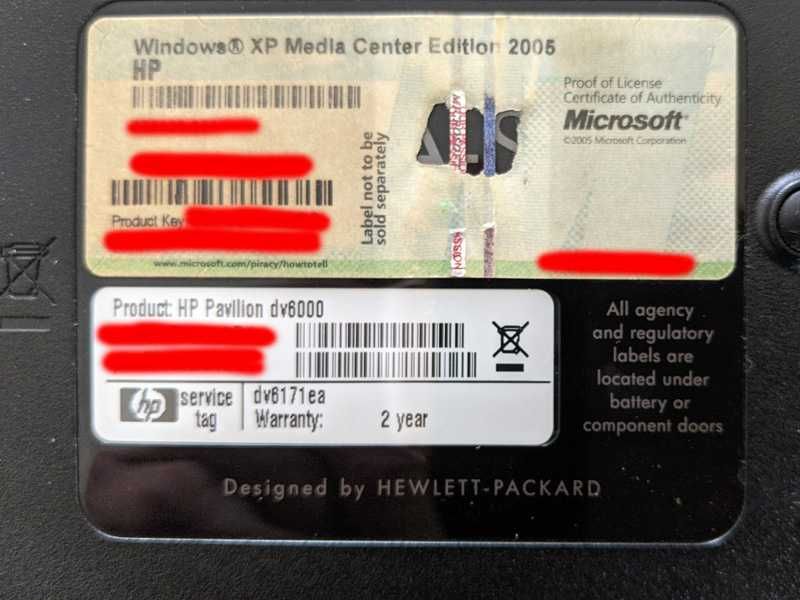 Laptop HP Pavilion dv6000 USzKODZONY