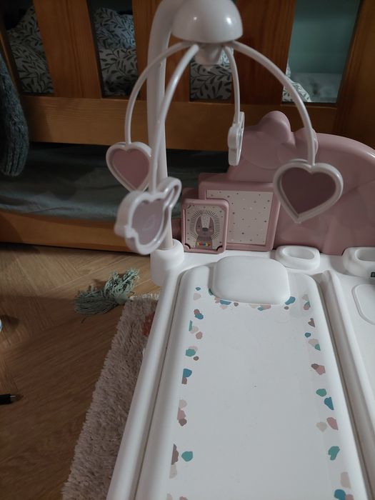 Przewijak krzesełko do karmienia  dla lalek beż pidrowyroż smoby