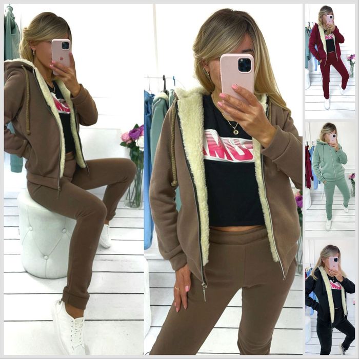 Женский теплый спорт костюм с мехом/Жіночий теплий костюм з хутром MJ