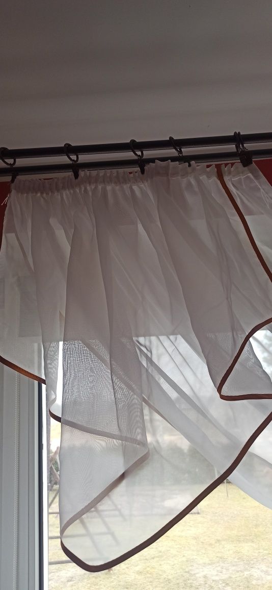 Lambrekin, firanka z woalu na karnisz 2m