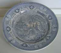 De coleção: Prato em porcelana Sarreguemines Yeddo U & C, Séc XIX