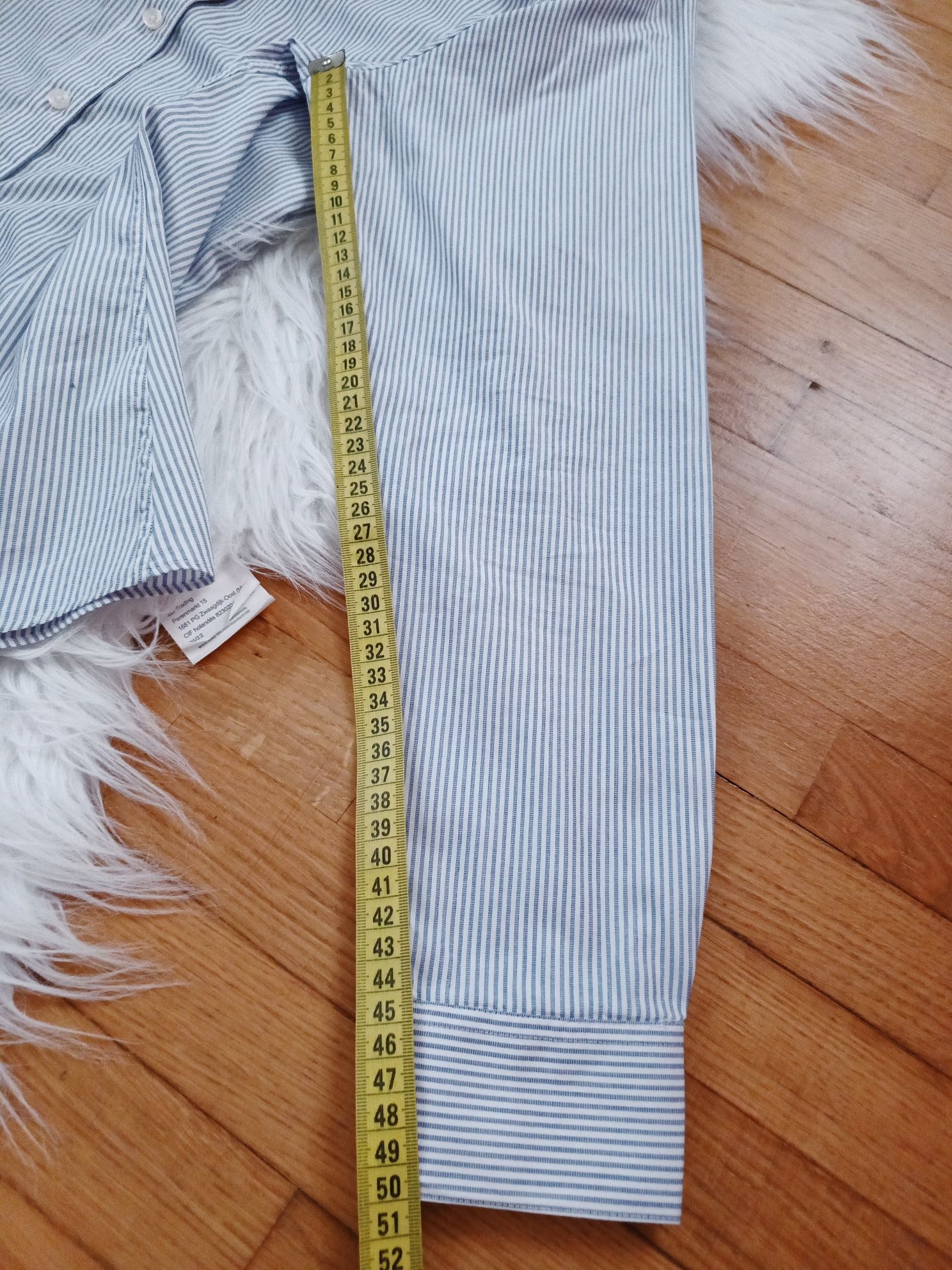 Koszula damska, Savile Row, 14/42, błękitny prążek, 100% bawełna