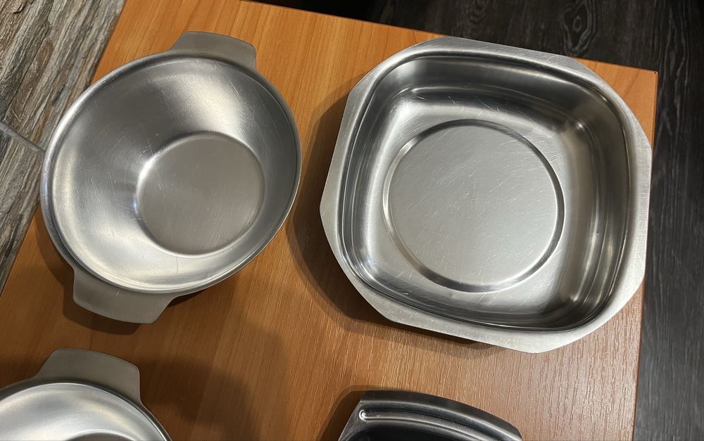 Судок Контейнер 1 л, Миски 0,7 л; Блюдо нержавейка сталь СССР Качество