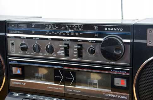 retro rodiomagnetofon SANYO M W170LO sprawne ładnie gra