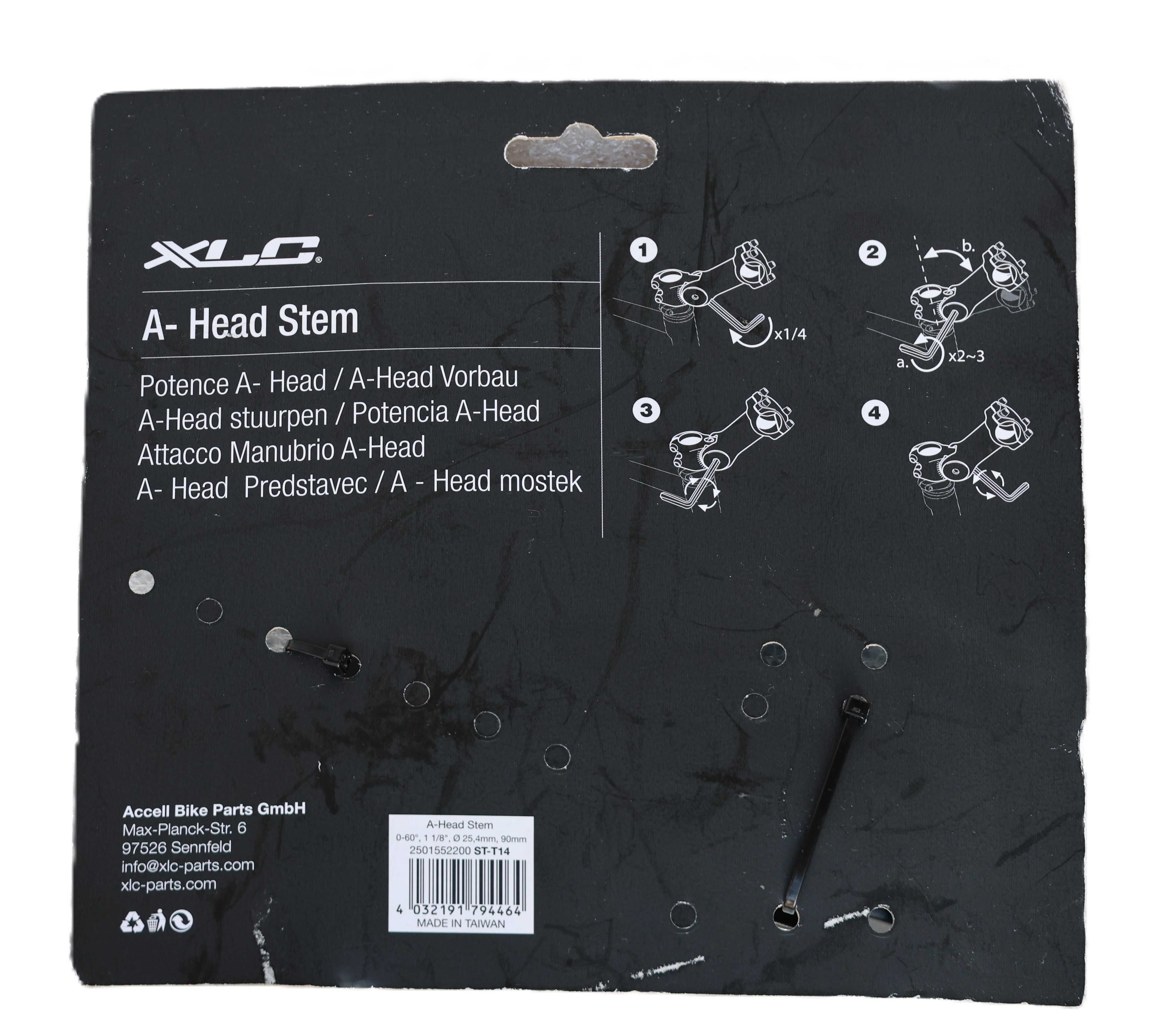 Mostek kierownicy regulowany XLC Comp A-Head 90mm 1.1/8