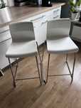 2 białe stołki barowe Ikea GLENN 66 cm