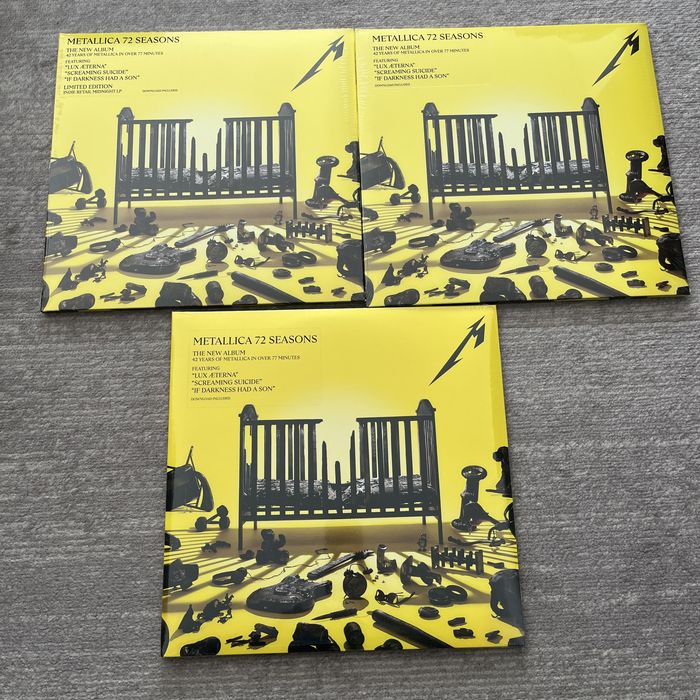 Três copias seladas de 72 Seasons dos Metallica - Raro