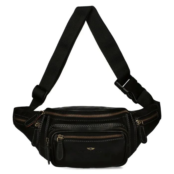 skórzana saszetka męska na biodra - peterson