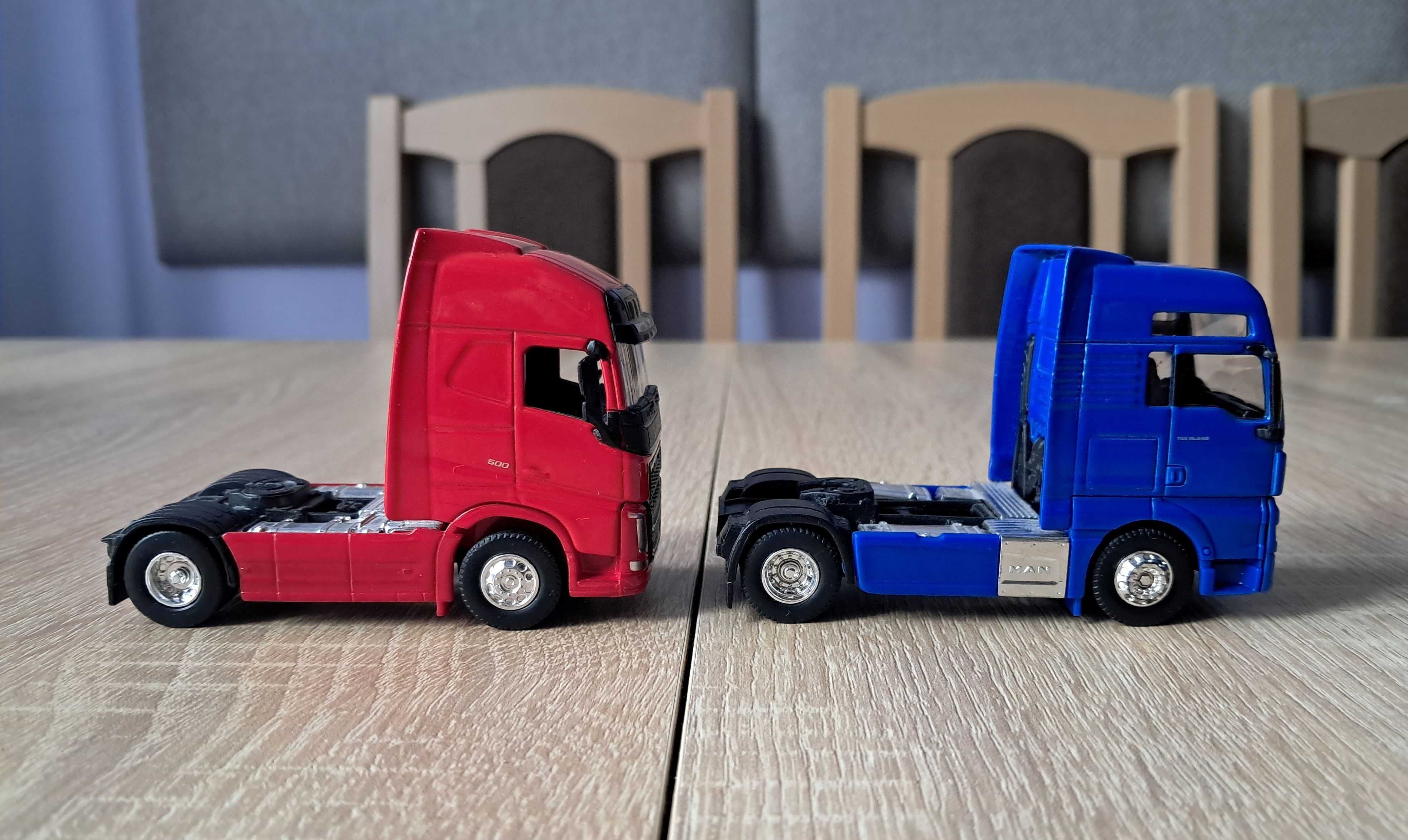 Man TGX i Volvo FH ciągniki siodłowe w skali  1:64 firmy Welly.  Ładne