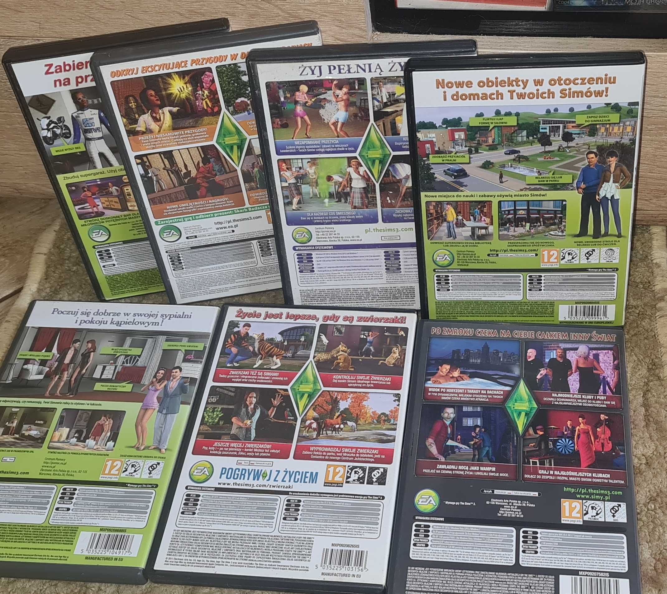 The Sims3 Zestaw 7 DODATKÓW PC / PL