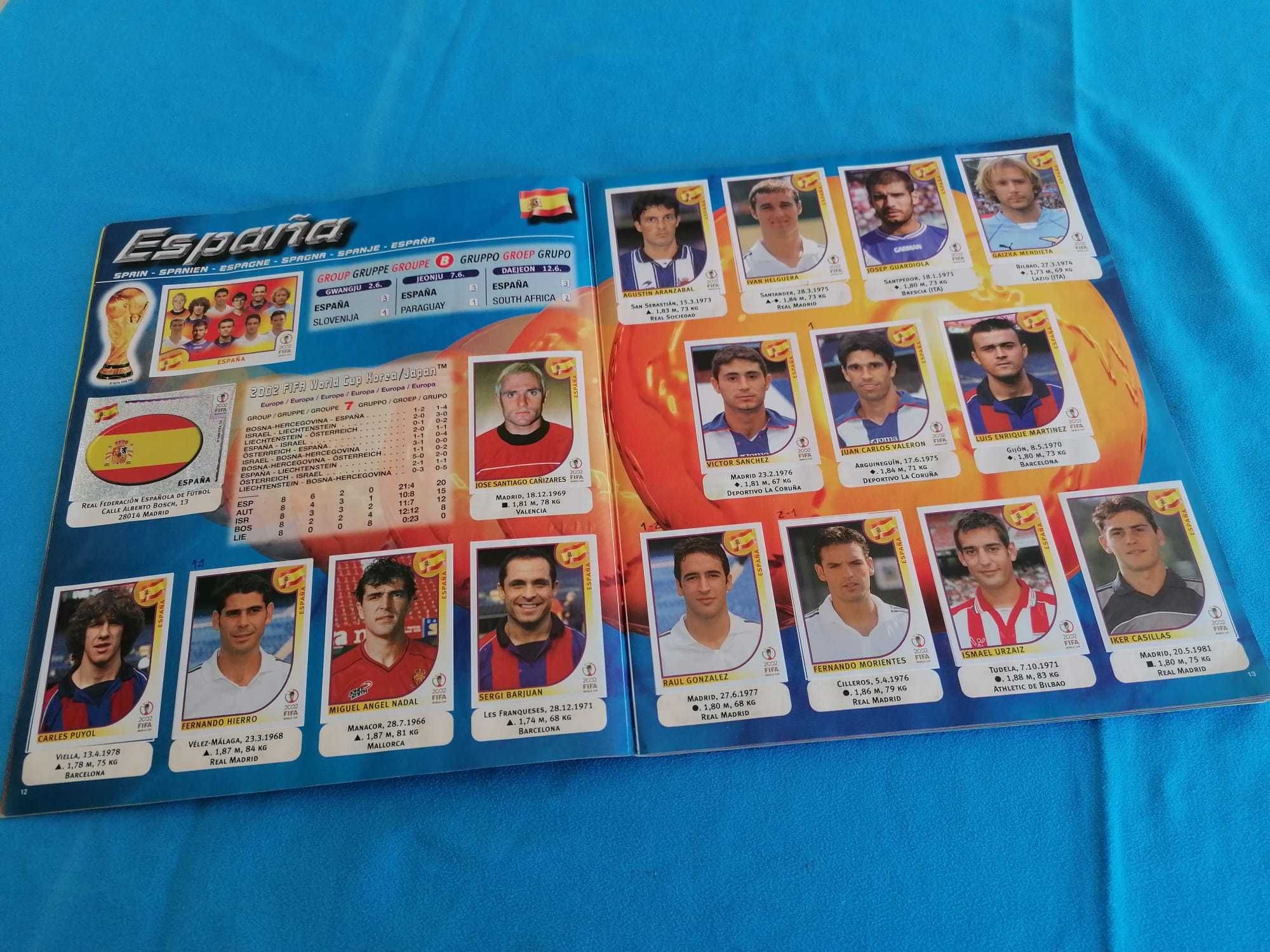 Caderneta Panini FIFA World Cup Korea Japan 2002. Incompleta