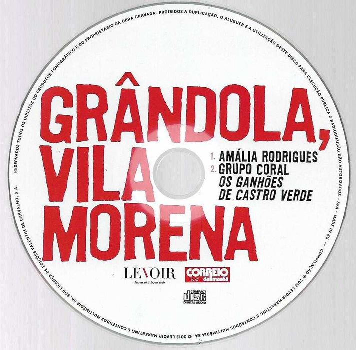 Amália Rodrigues - - - - - Grândola Vila Morena - - - - - CD