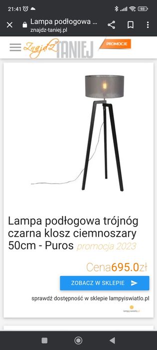 Nowoczesna lampa podłogowa QAZQA,stan bdb.