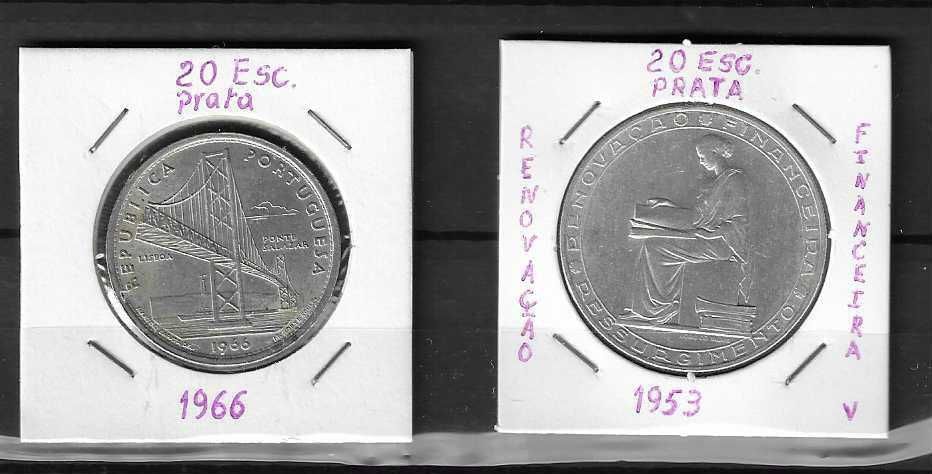 Moedas em Prata Ponte Salazar e Renovação Financeira