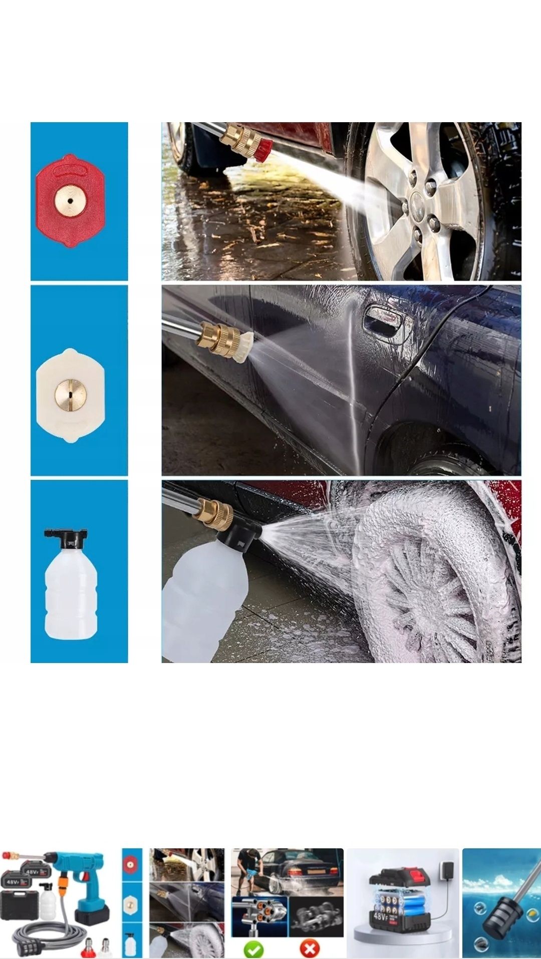 Myjka karcher akumulatorowa 2 x aku 48v  cały osprzęt walizka