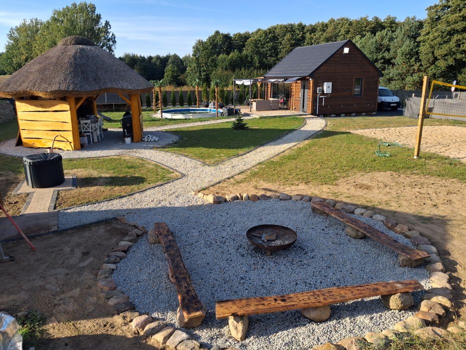 Domek 6-os. Sauna ,basen,PROMOCJA ,klimatyzacja – jezioro, grill,